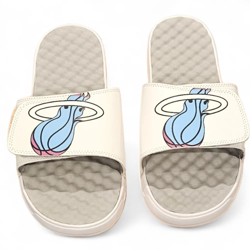 Islide Miami Heat Original Vice Logo Sandals Daniels Size 12